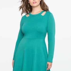 BOGO Eloquii Size 26 Green Cut Out Dress